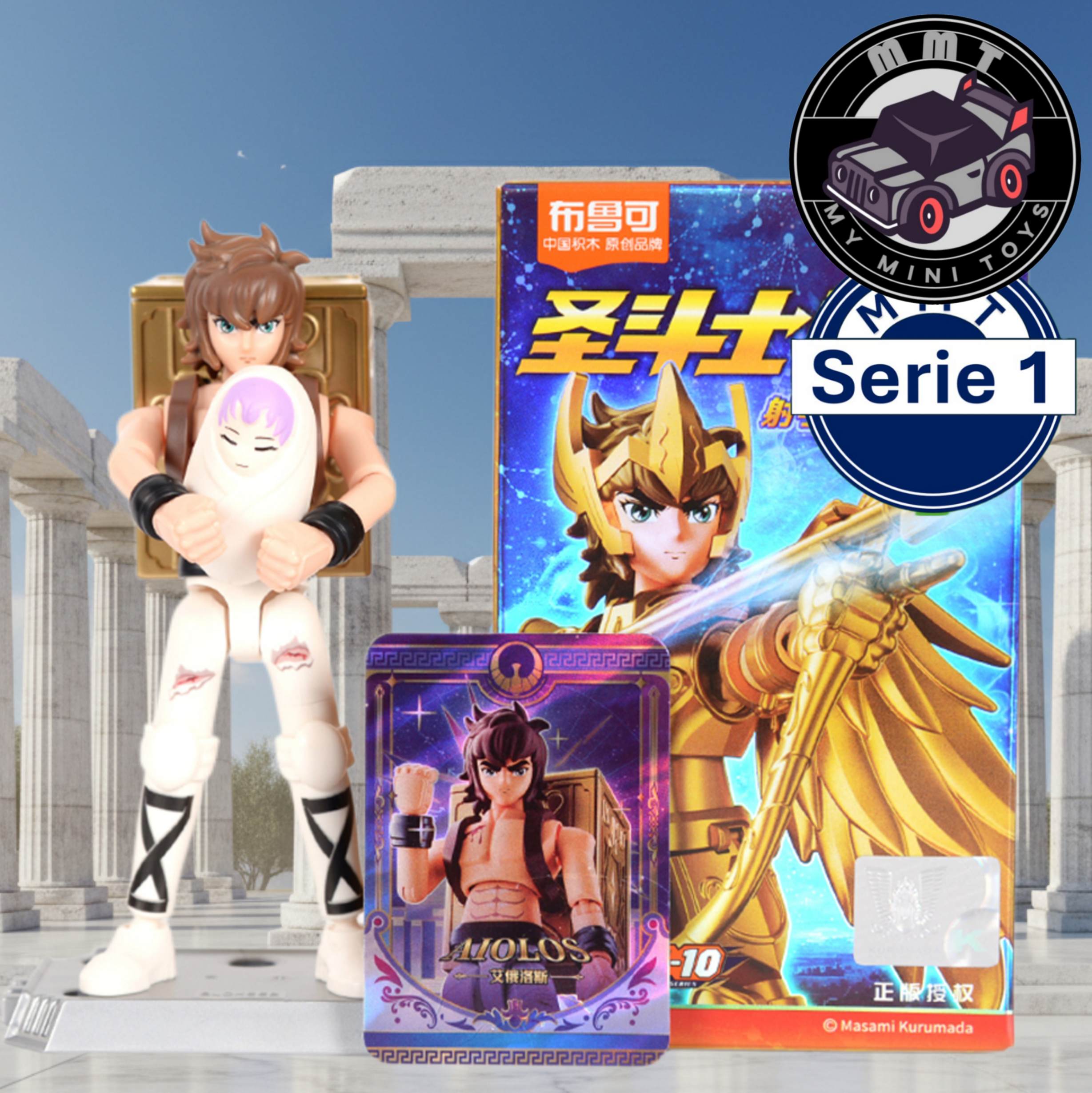 Saint Seiya Galaxy Aiolos and baby athena figure