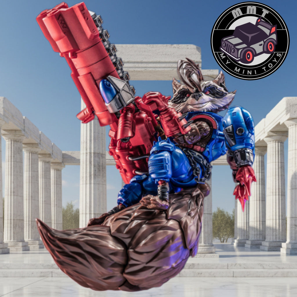 Marvel Rival Champion Class Blokees Rocket Raccoon + Gun + Jetpack