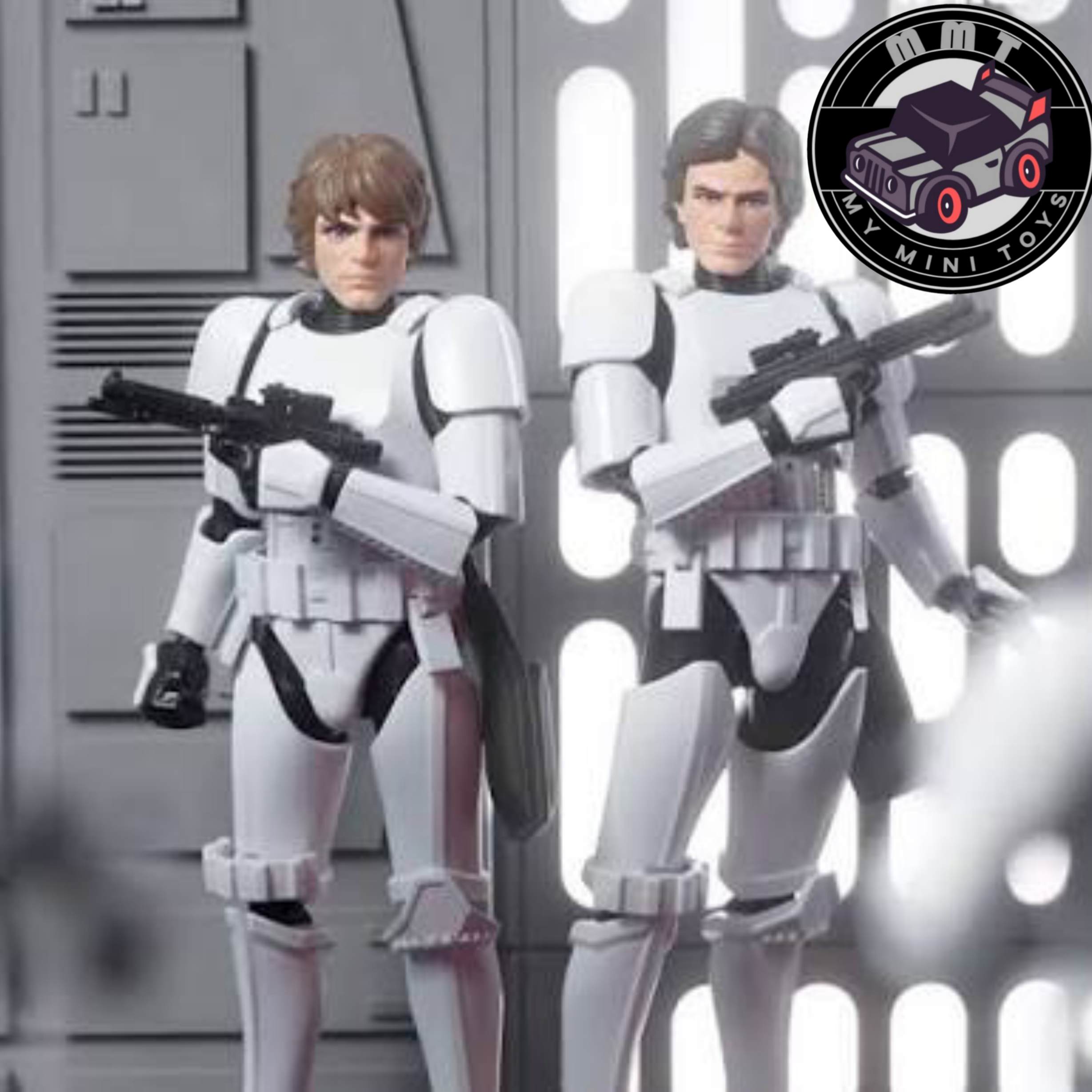 Star Wars Luke Skywalker Stormtrooper disguise Blokees Champion Class figure with Han Solo