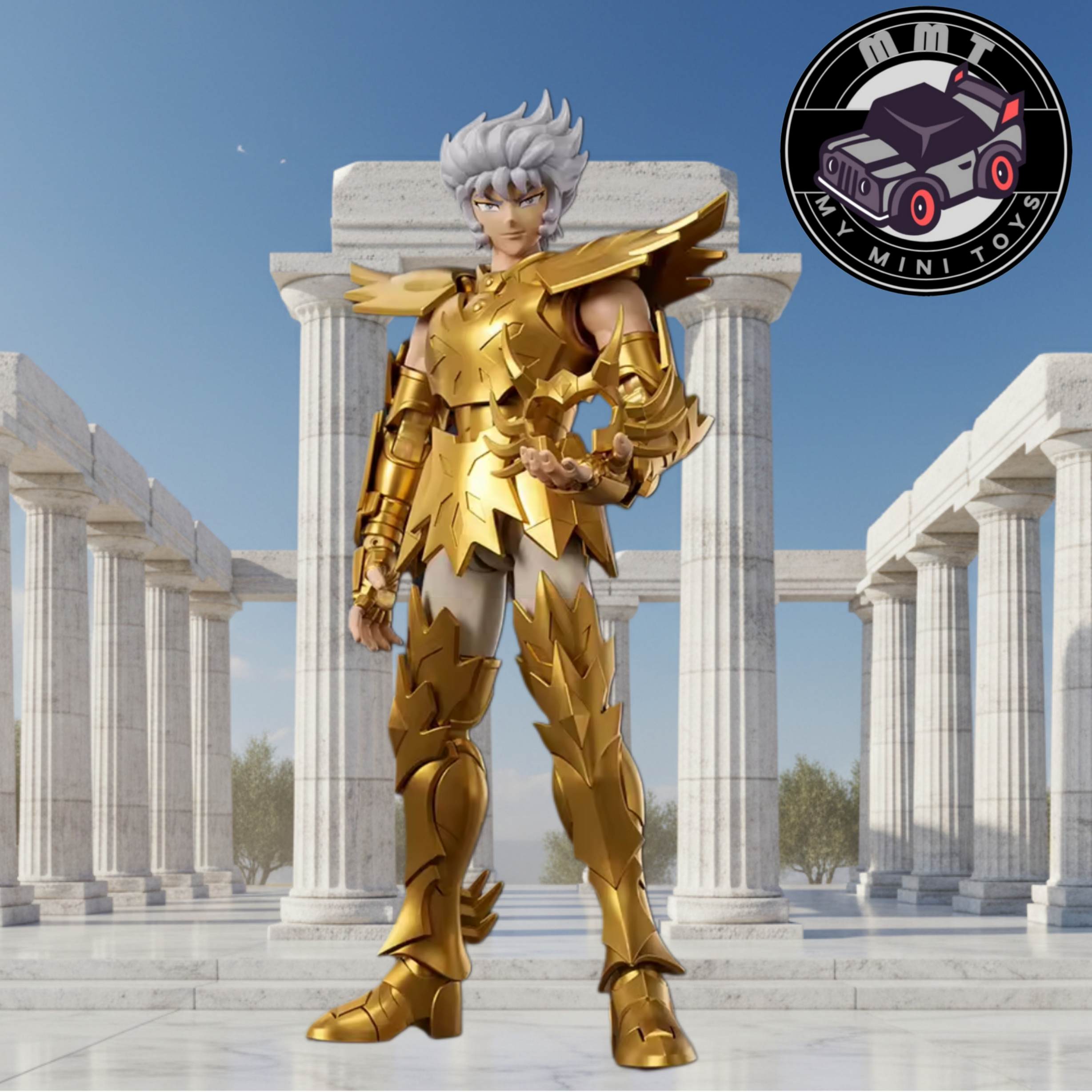 Saint Seiya Deathmask Cancer Gold Saint figure helmet off view