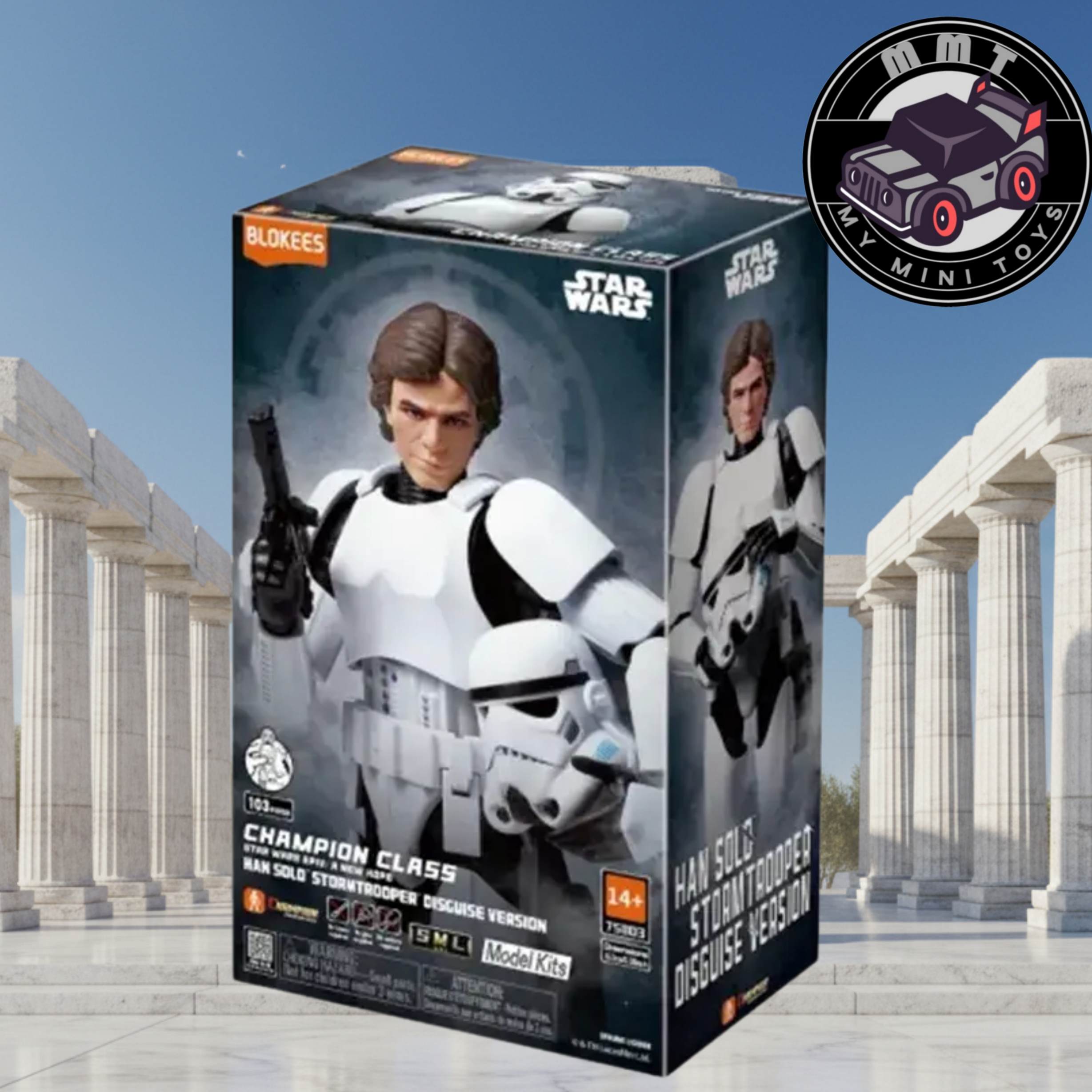Blokees Champion Class Han Solo Stormtrooper product packaging