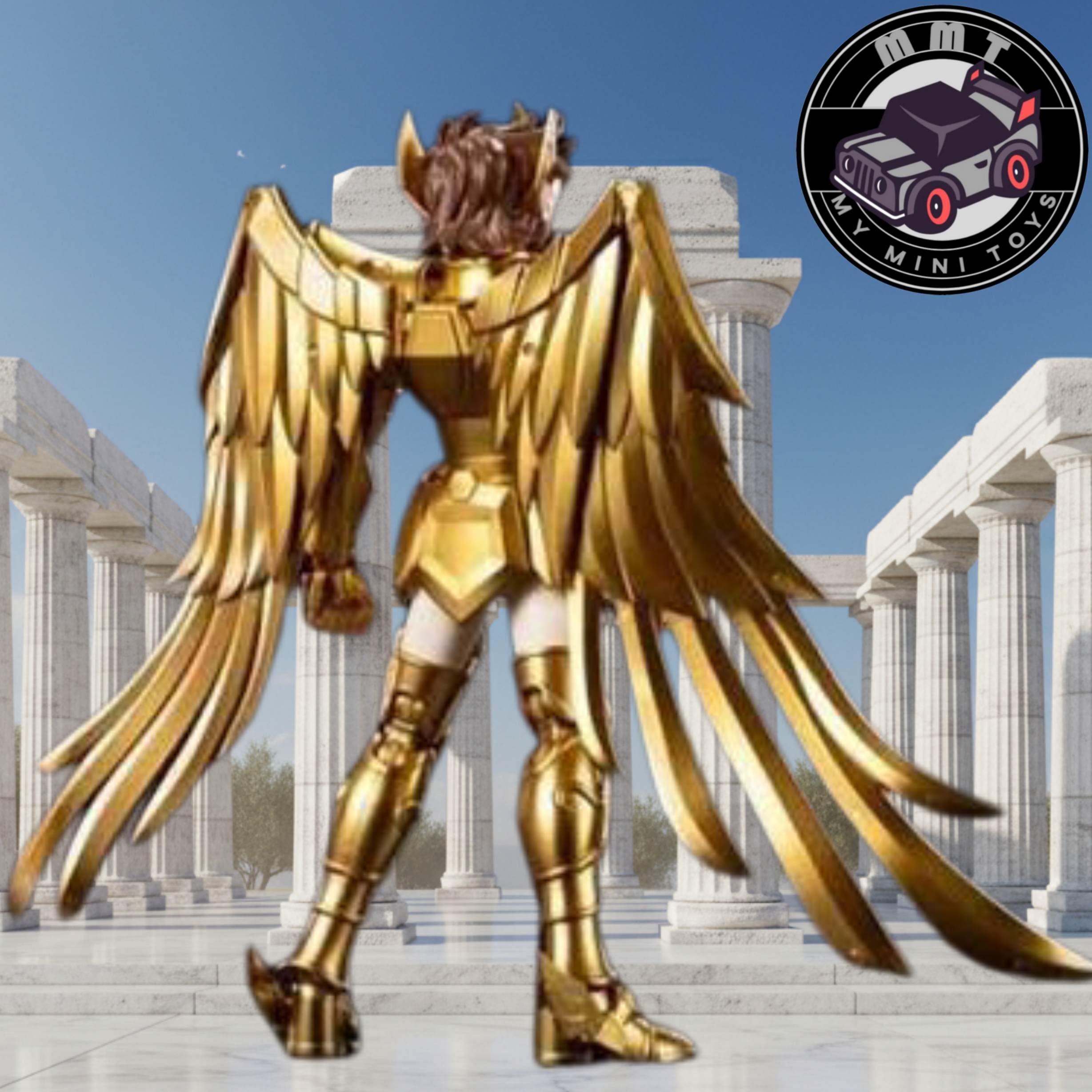 Saint Seiya Aiolos Sagittarius Gold Saint figure back view