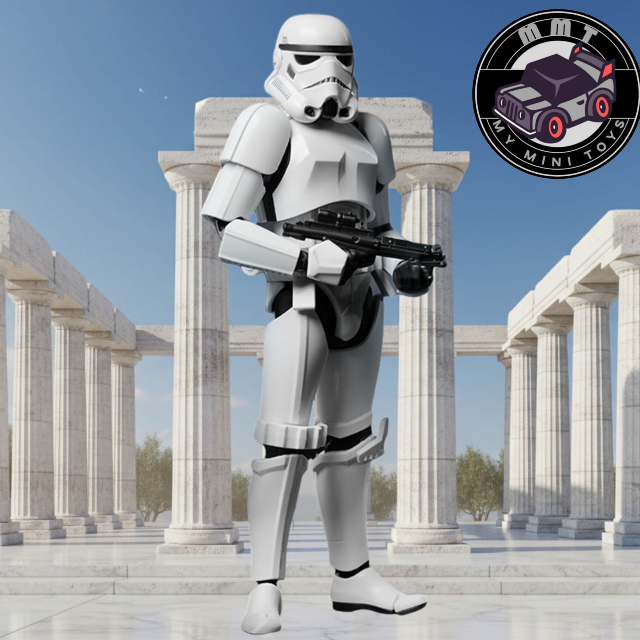 Star Wars Stormtrooper Champion Class figure guard view