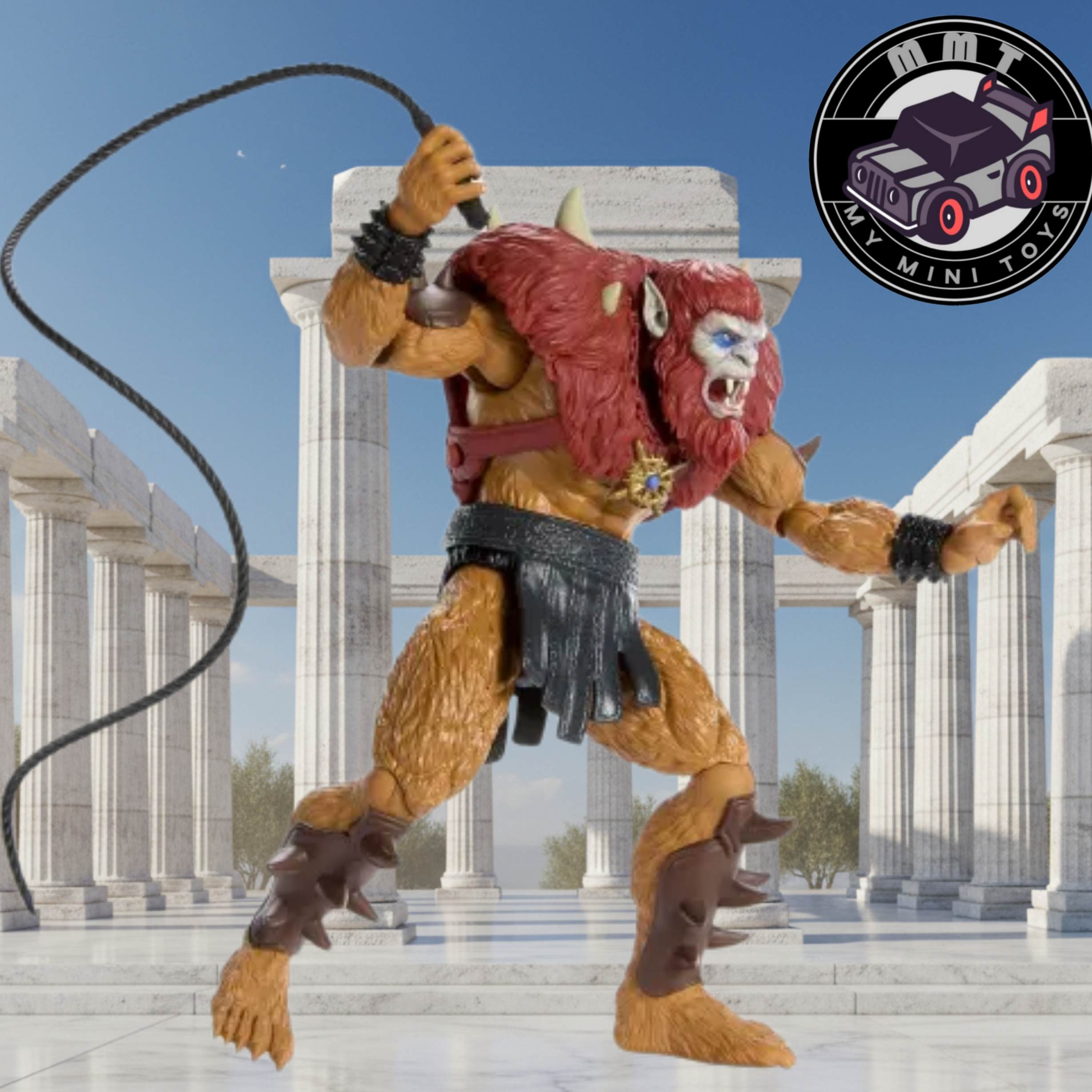 Master of the Universe Beast man figure and whip