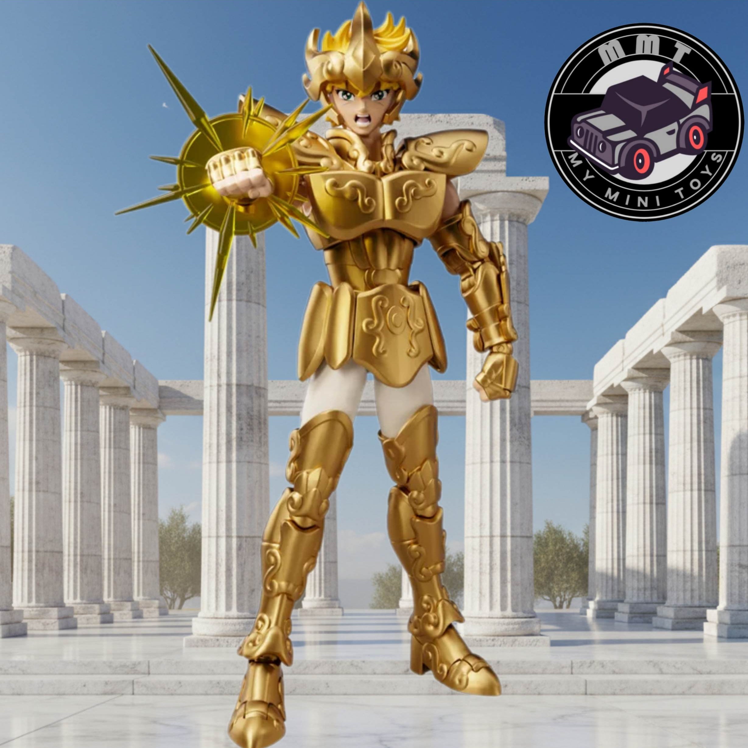 Saint Seiya Aiolia Leo Gold Saint figure attack view