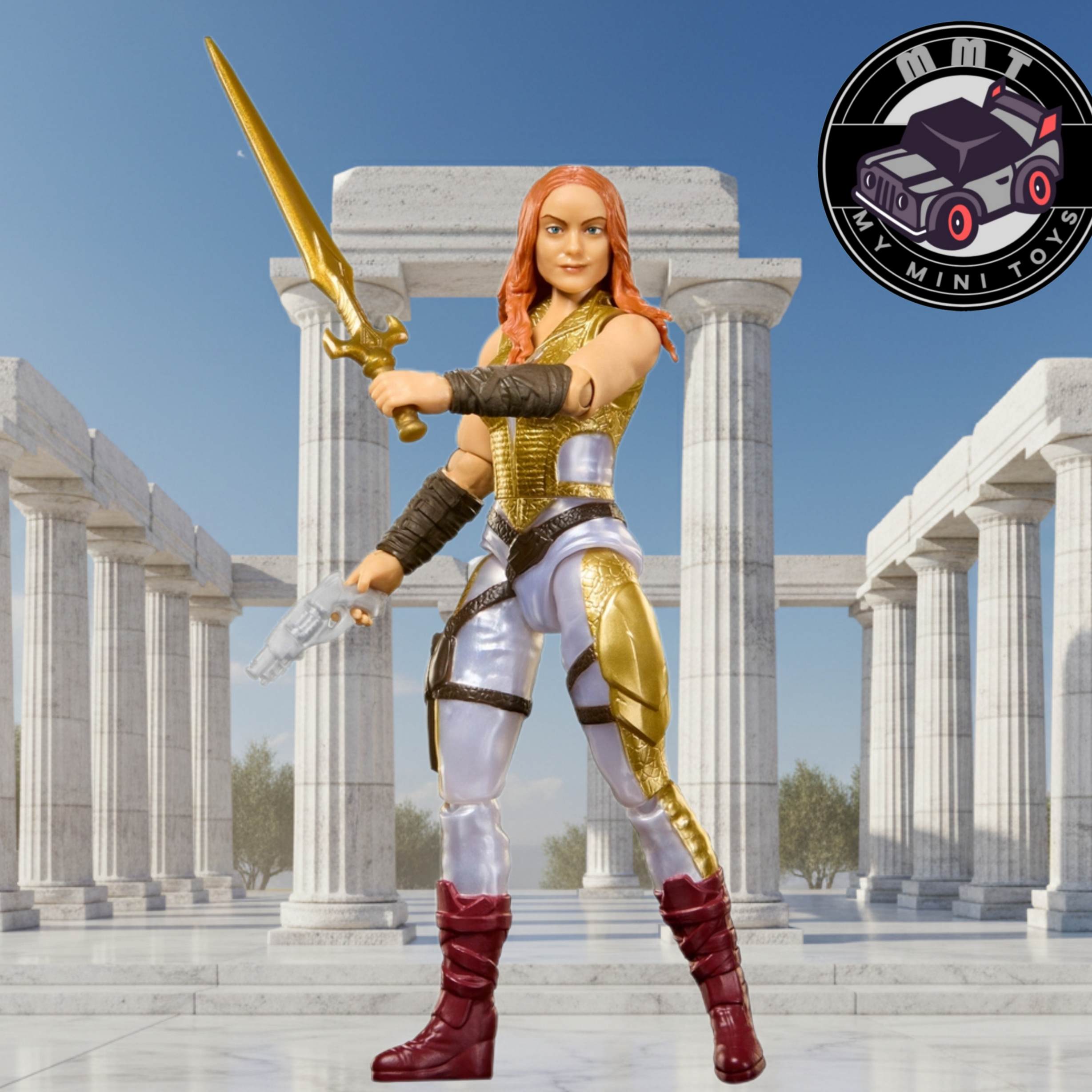 Master of the universe Teela sword and gun