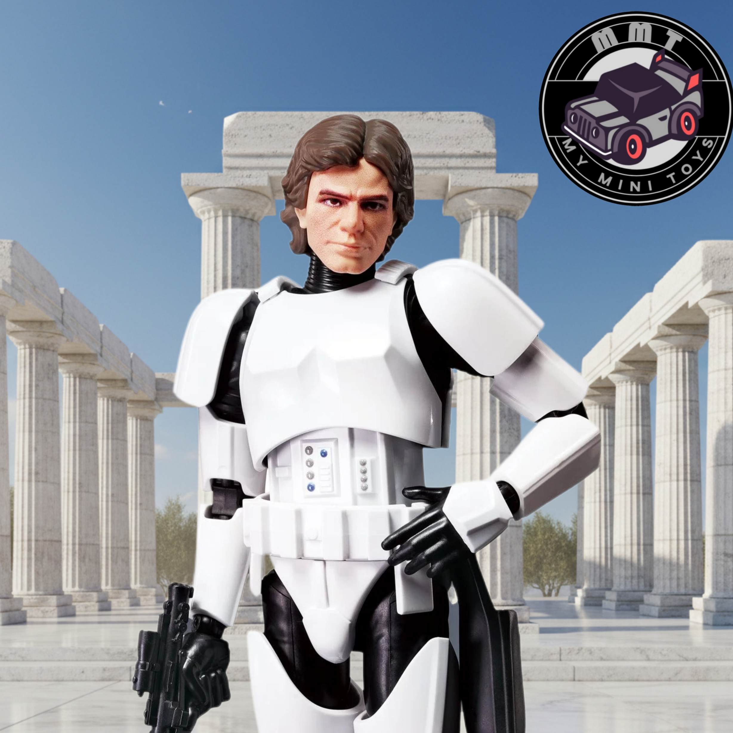 Star Wars Han Solo in Stormtrooper armor Champion Class figure close front view