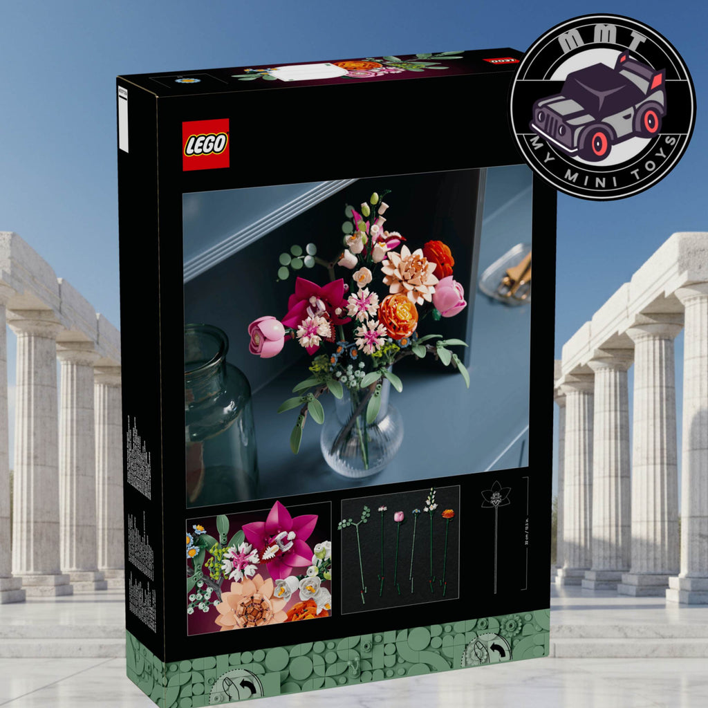 Lego 10342 Pretty Pink Flowers bouquet box back