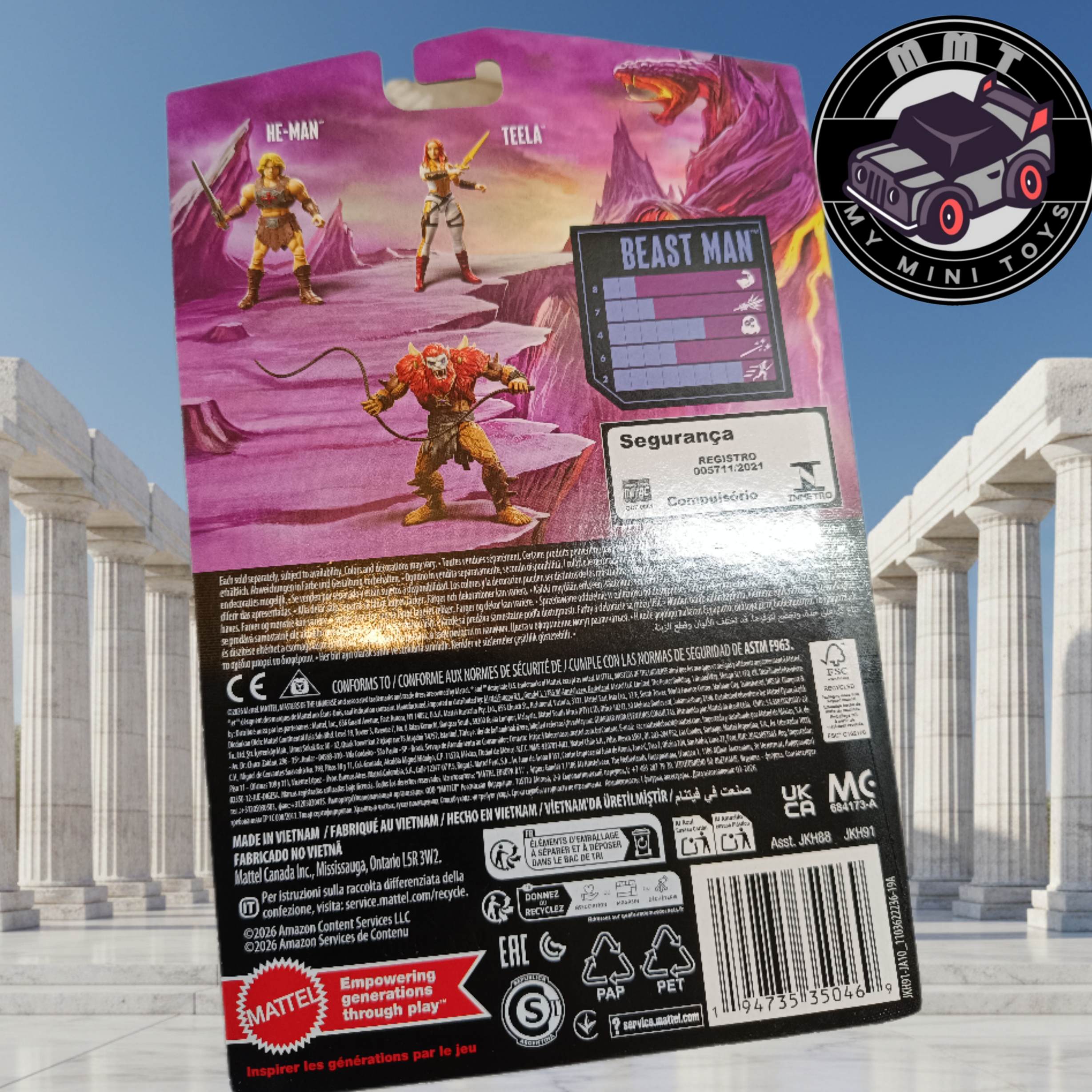 Master of the Universe Beast Man back box