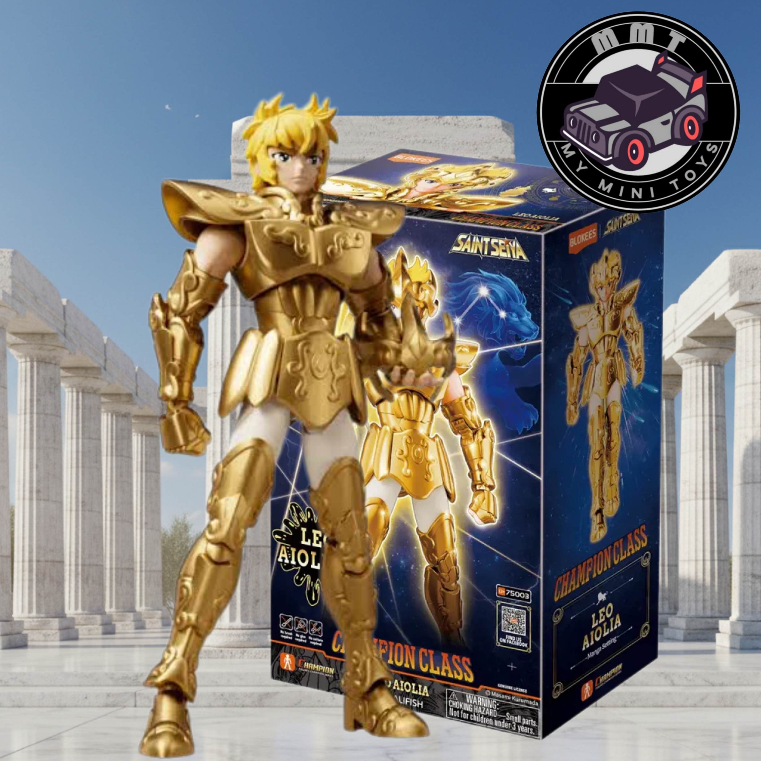 Saint Seiya Leo Aiolia Gold Saint Champion Class Blokees figure with packaging