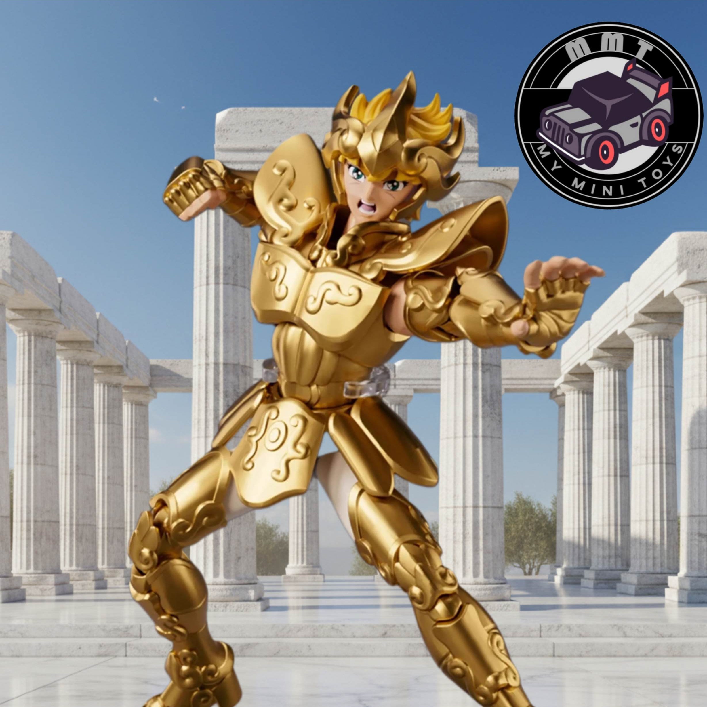 Saint Seiya Aiolia Leo Gold Saint figure attack pose